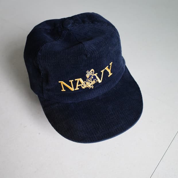 [USA제] 80s 미해군 NAVY 코듀로이 자수 빈티지 모자