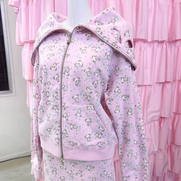 [XXS]애슐리 윌리엄스 26ss 판다 버터플라이 후드집업/핑크