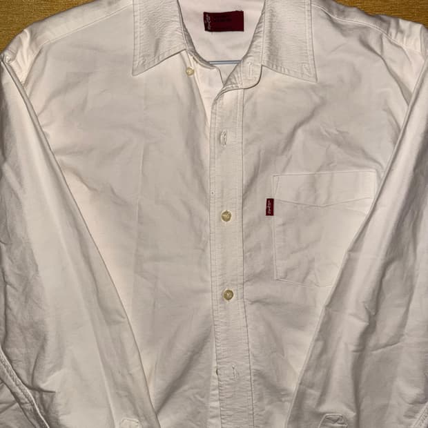 리바이스 화이트 코튼 셔츠 M