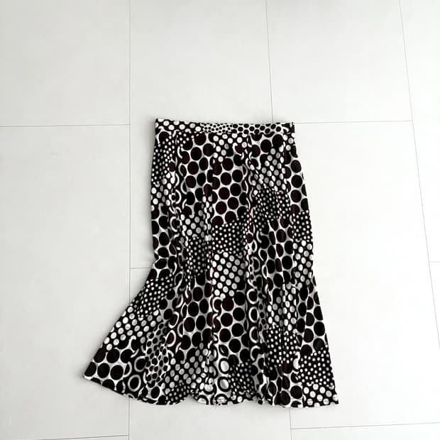 polka dot maxi skirt