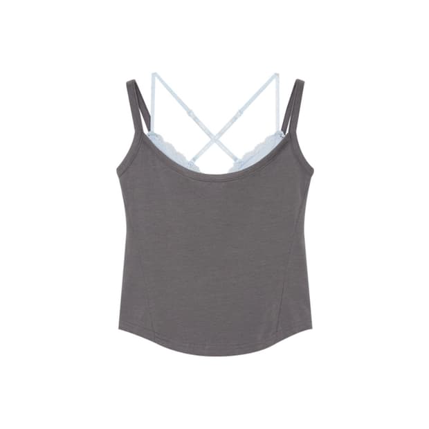 카시코 Nessa Lace Top Gray 레이스 탑 나시 그레이