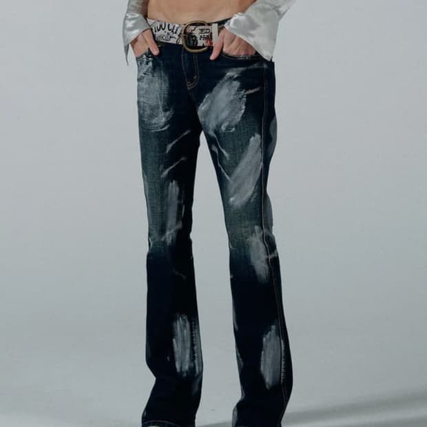 스컬프터 Metal Brushed Bootcut Denim