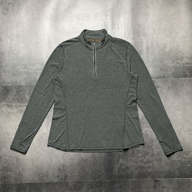 CARHARTT 칼하트 그레이 하프집업 기능성 긴팔티셔츠 A01377
