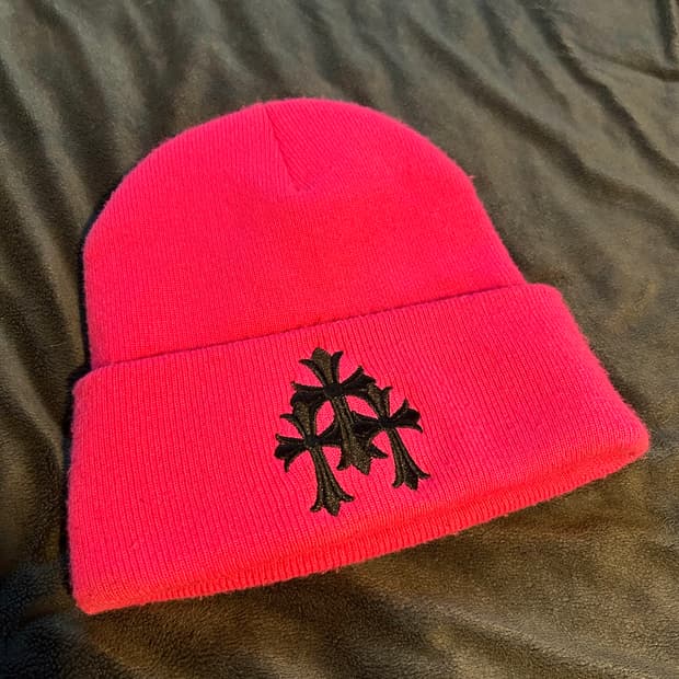 크롬하츠 트리플 크로스 비니 핑크