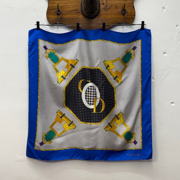 CHRISTIAN DIOR Geometric Jewelry Silk Sc