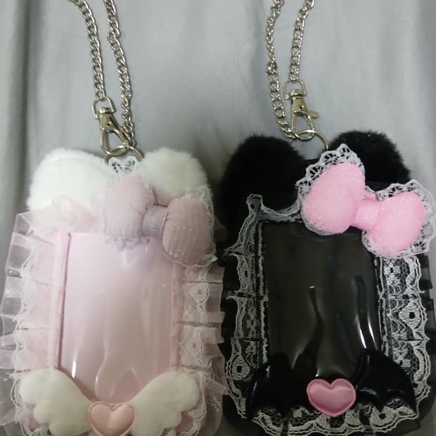 산리오 헬로키티 천사 악마 포카 홀더 개봉