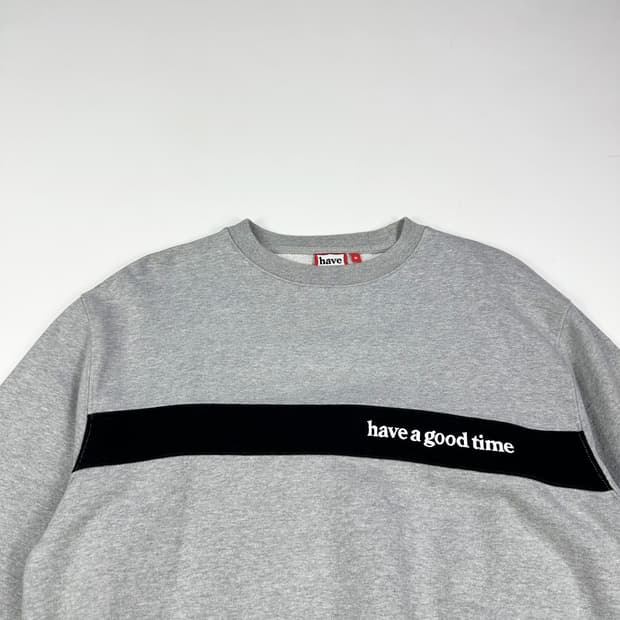 해브어굿타임 (해굿타) 그레이 크루넥 맨투맨 (M)