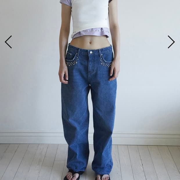 Dared star stud sand jeans