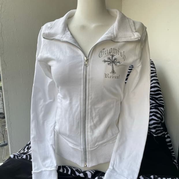 y2k 화이트 집업