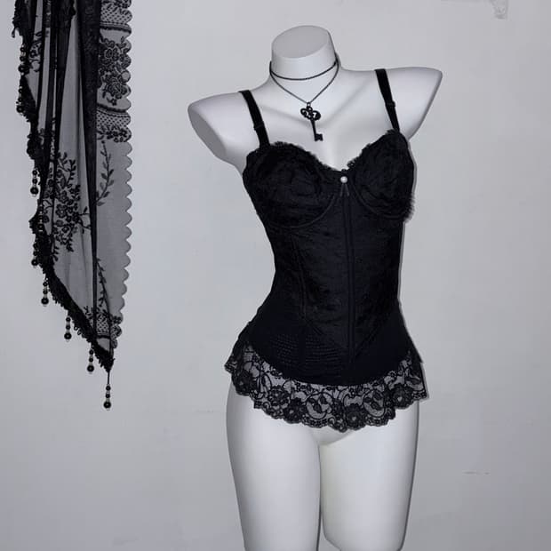 블랙 코르셋 다크 페어리 고스 고딕 