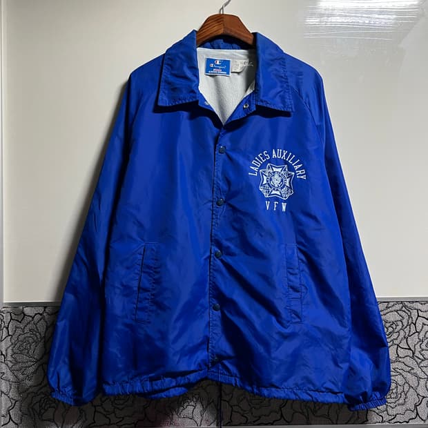 빈티지 챔피온 블루 코치자켓