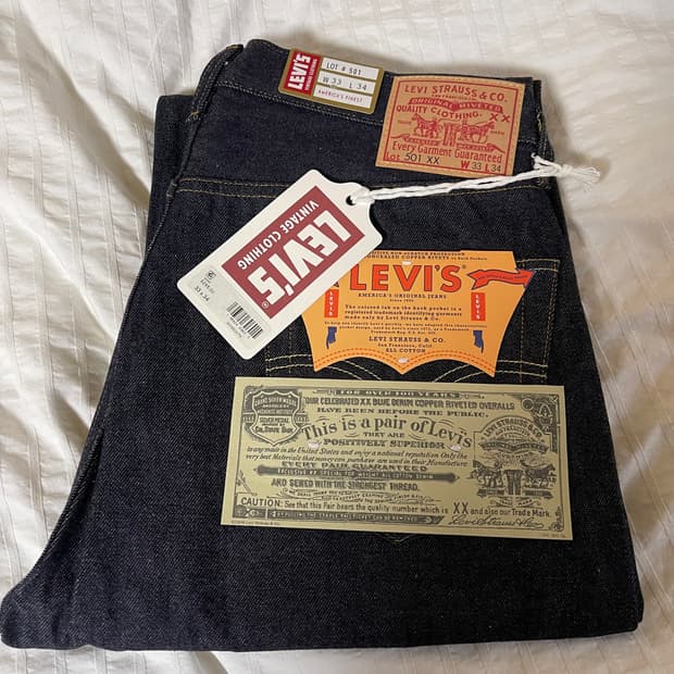 리바이스 LVC 1955 501 33 x 34  새상품