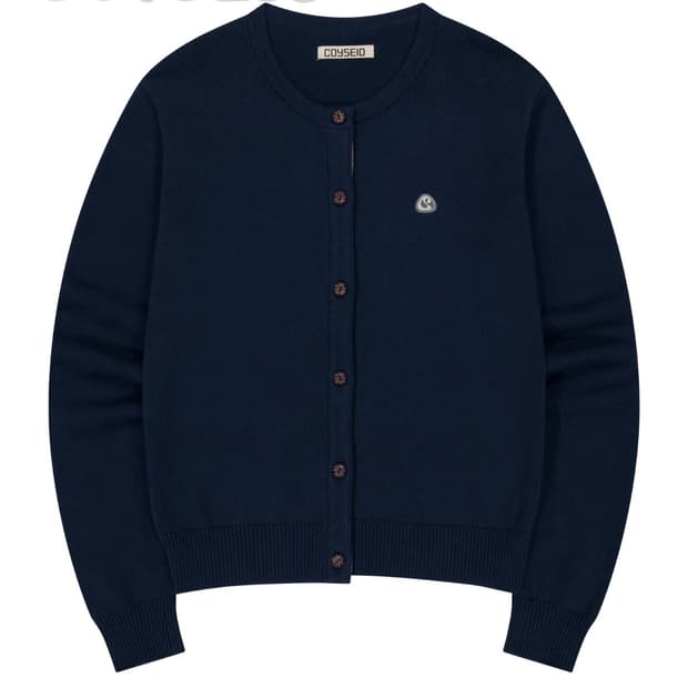 코이세이오 FLOWER PLACKET CARDIGAN NAVY