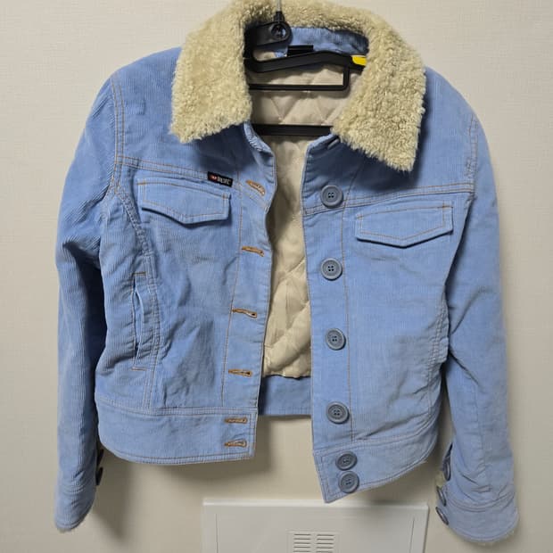 디젤 하늘색 코듀 뽀글이 자켓