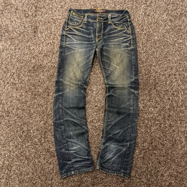 34 SHANE JEANS 빈티지 워싱 데님 팬츠