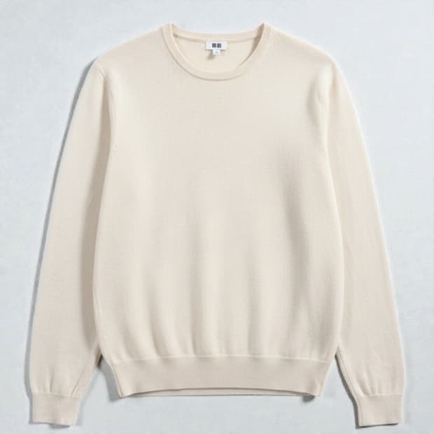 105)유니클로 캐시미어100%니트 아이보리