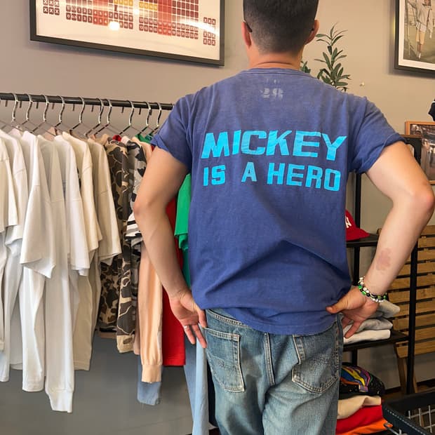 Denim Dungaree Mickey collabo fading T