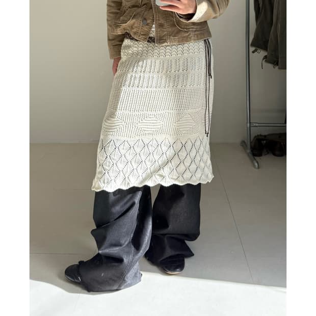 빈티지 크로셰 스커트