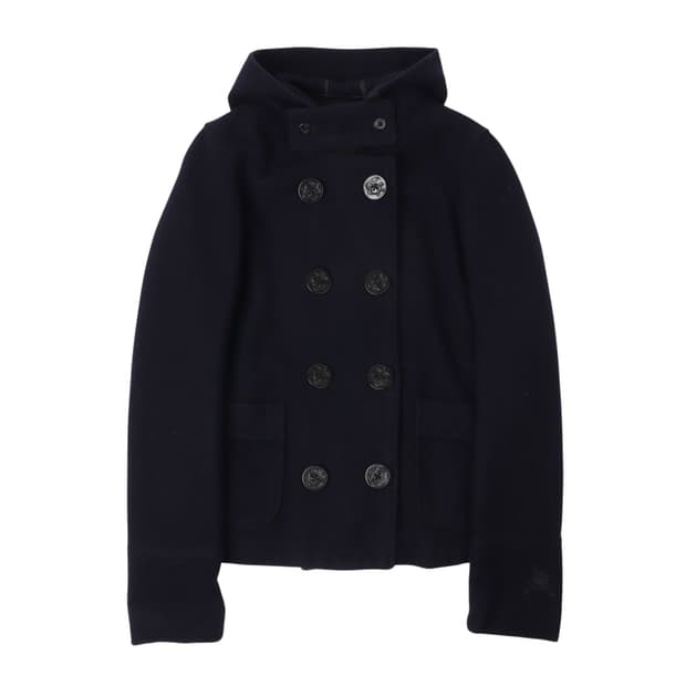 폴로진스 후디드 울 더블 코트