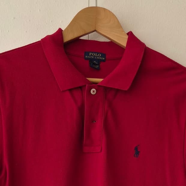 폴로랄프로렌 주니어 레드 PK카라반팔티셔츠