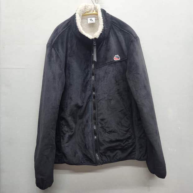 나이키 스웨이드 로고 집업(양털) L