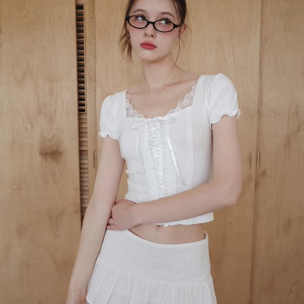 드라이로즈 부케 코르셋 탑 