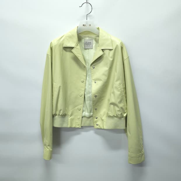 스튜디오 톰보이 아뜰리에 라인 크롭 레더 자켓(55)