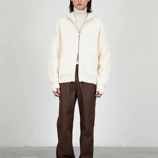 아모멘토 풀니들집업 에크루 M