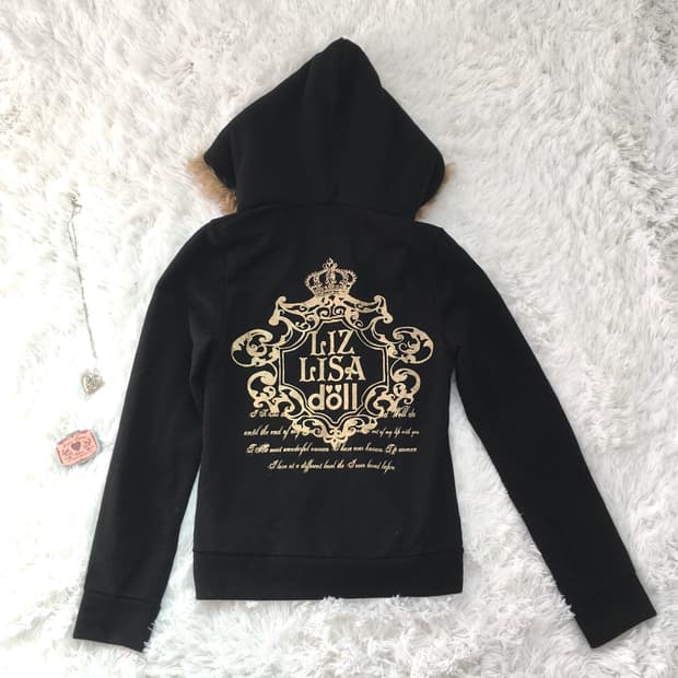 리즈리사돌 갸루 펑크 퍼 후드집업