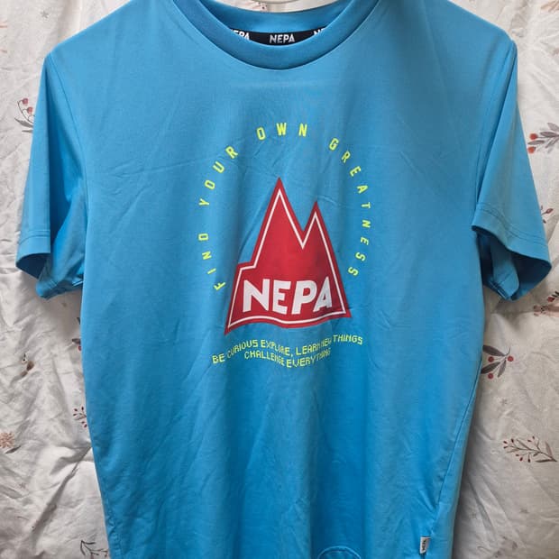 네파 민트 블루 반팔티 y2k