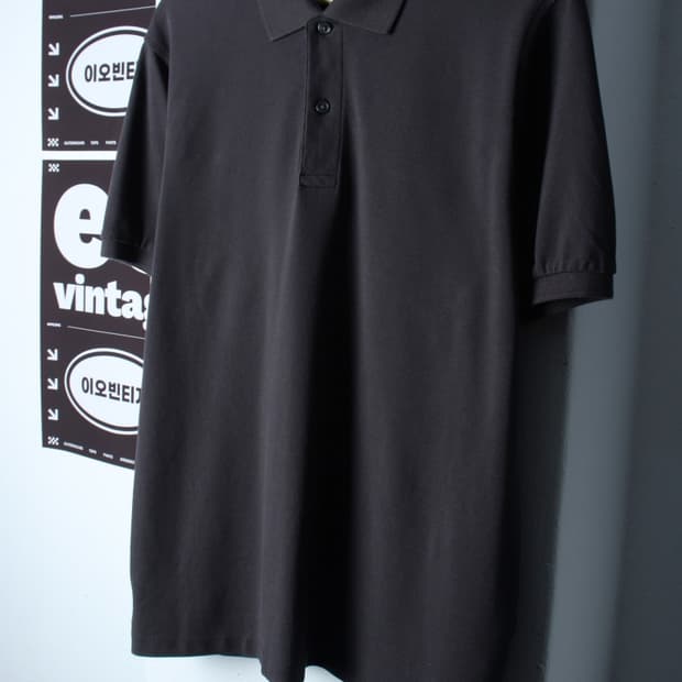 (2XL) 탑텐 반팔 카라 티셔츠 빅사이즈 차콜 무지 기본-H35310