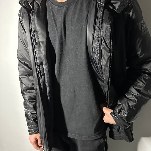 Avirex Nylon Hooded Parka (Black)