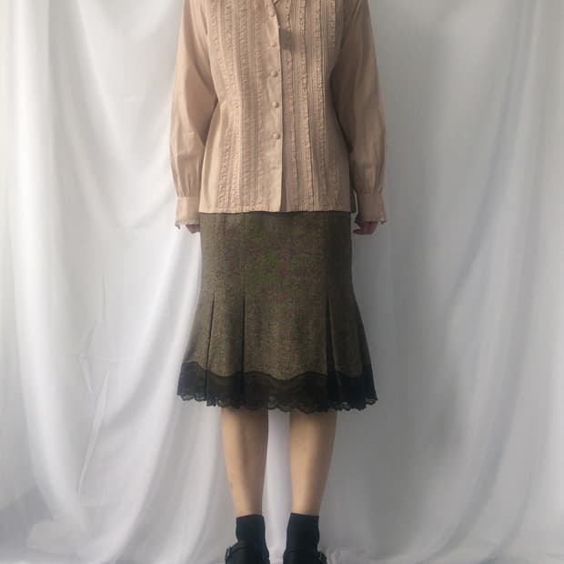 Frill point shirt jacket