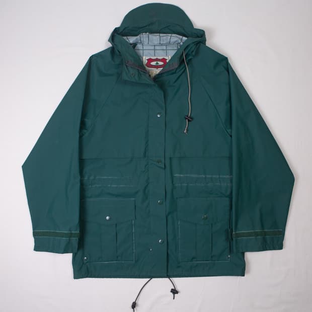 90s 엘엘빈 PVC 레인코트 그린
