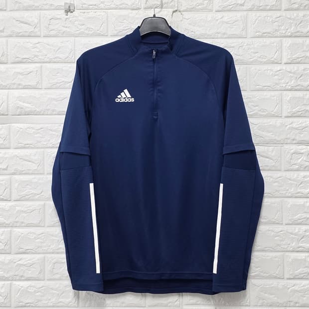 택포) 아디다스 네이비 하프집업 티셔츠 L