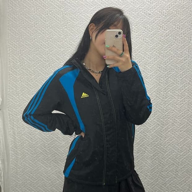 아디다스 올드스쿨 빈티지 윈드브레이커 블루 바람막이 79 C06690