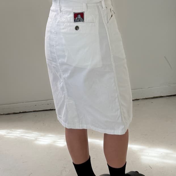 BEN DAVIS 코튼 미디스커트