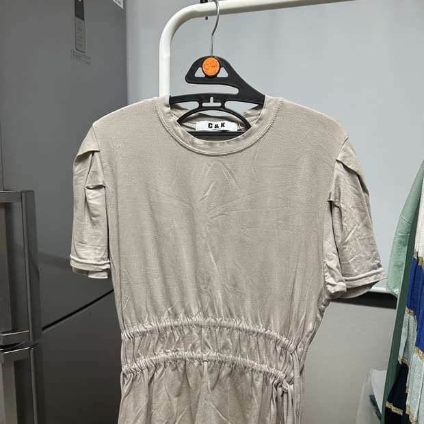 허리 셔링 포인트 티셔츠 토프 free 사이즈