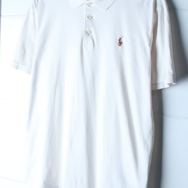 (L-XL) 폴로 랄프로렌 반팔 카라 티셔츠 USA 화이트-H36655