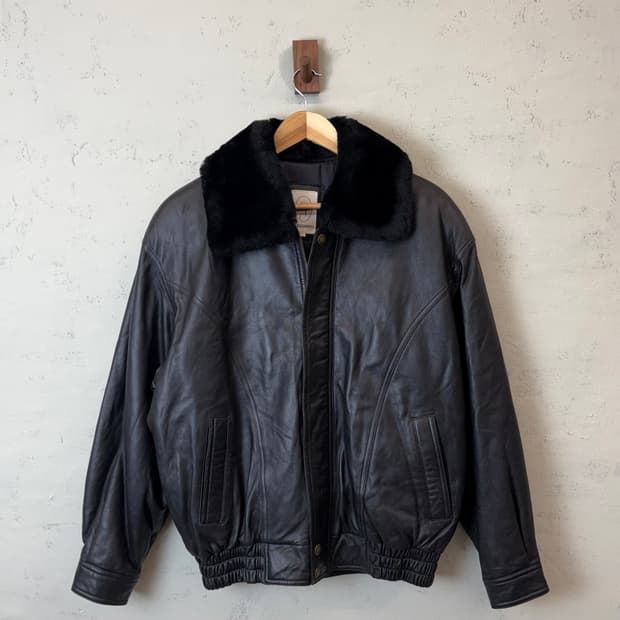 빈티지 리얼레더 봄버 자켓