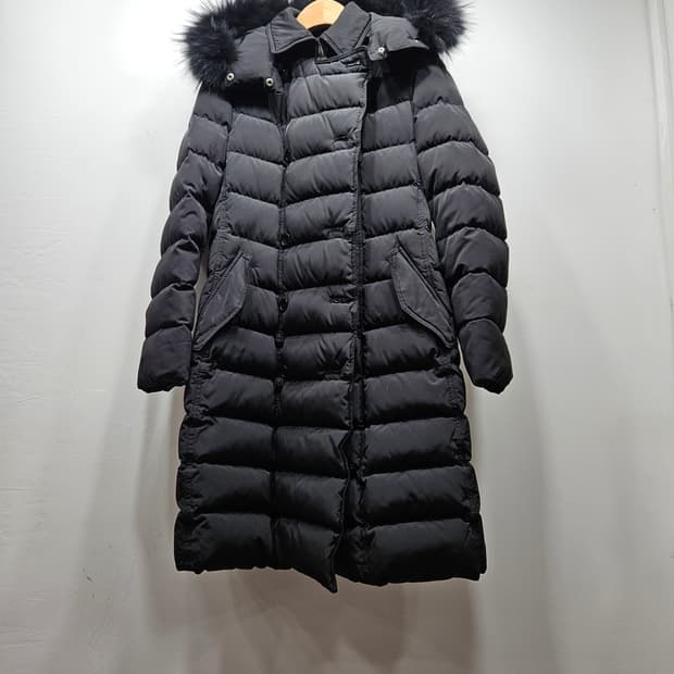 CC콜렉트 라쿤후드 오리털 롱패딩 S 