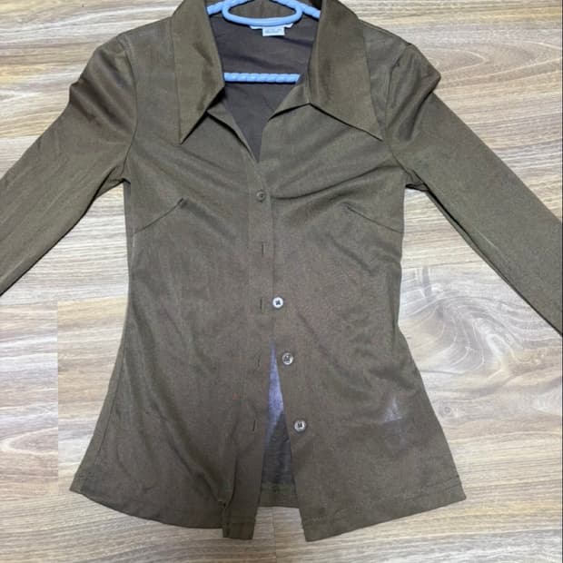 아소스 asos 카키 슬림핏 셔츠