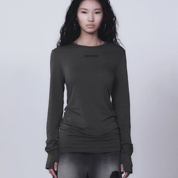 트리밍버드 Basic Label Finger Hole Long Sleev