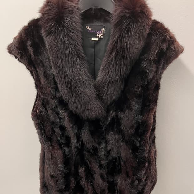 이벨렌 밍크 폭스 퍼 베스트