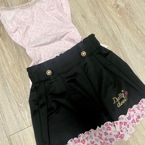 히메 갸루 핑크 셋업 gyaru