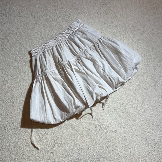 모리걸 화이트 캉캉 스커트