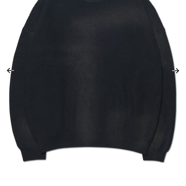 노매뉴얼 스프레이 니트 - 블랙 L