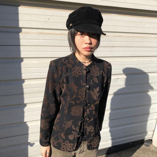 flower wool jacket 