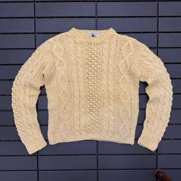 60s 헨리 폴락 이태리 핸드메이드 버진울 니트 (S)   