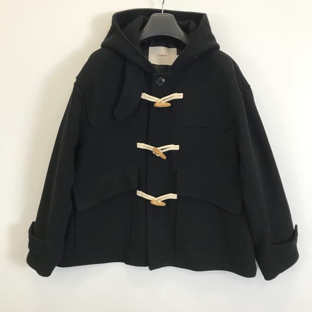 키뮤어 울 하프 더플코트 블랙 [M]